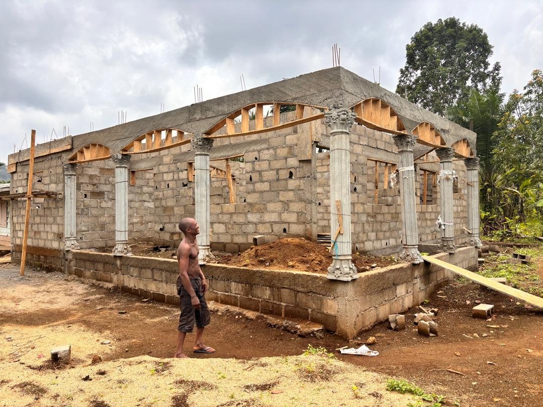 Columns and roof framing